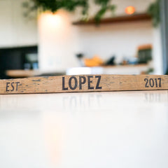 Personalized Whiskey Stave | Bourbon Barrel Stave Wall Decor