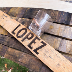 Personalized Whiskey Stave | Bourbon Barrel Stave Wall Decor