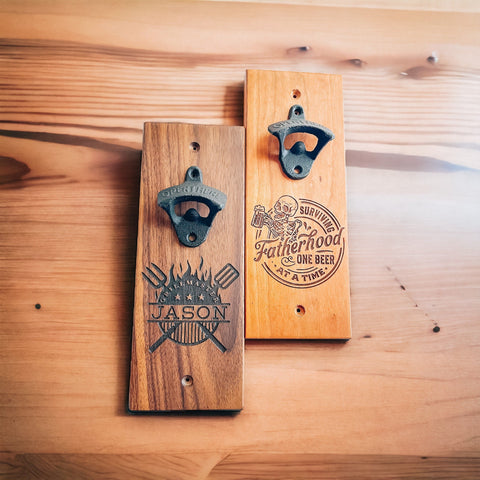 Personalized Magnetic Bottle Opener | Wall Mounted Cap Catcher