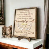 Angel Baby Memorial Keepsake | Stillborn & Infant Loss | Personalized Remembrance Gift - DyeandPine