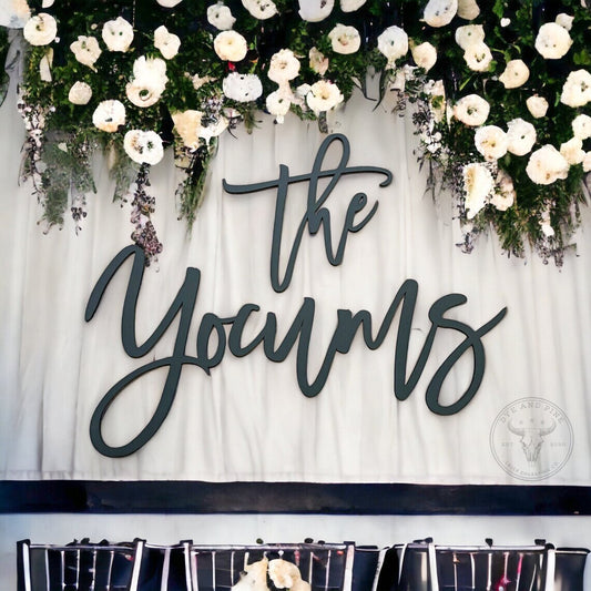 Back Drop Name Sign, Last Name Sign, Wedding Name Sign, Custom Name Sign, Wood Name Sign, Large Wedding Sign, Wooden Wedding Sign, Rustic