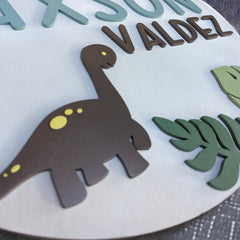 Personalized Dinosaur Nursery Name Sign | Dinosaur Nursery Decor